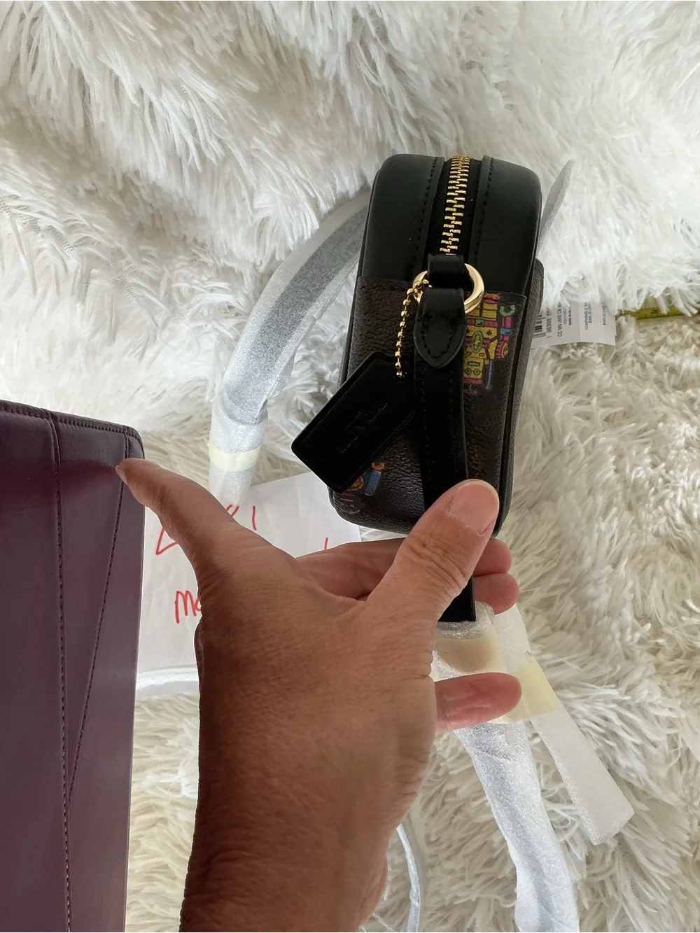 Coach mini Jamie  with Multicolor Robot Print